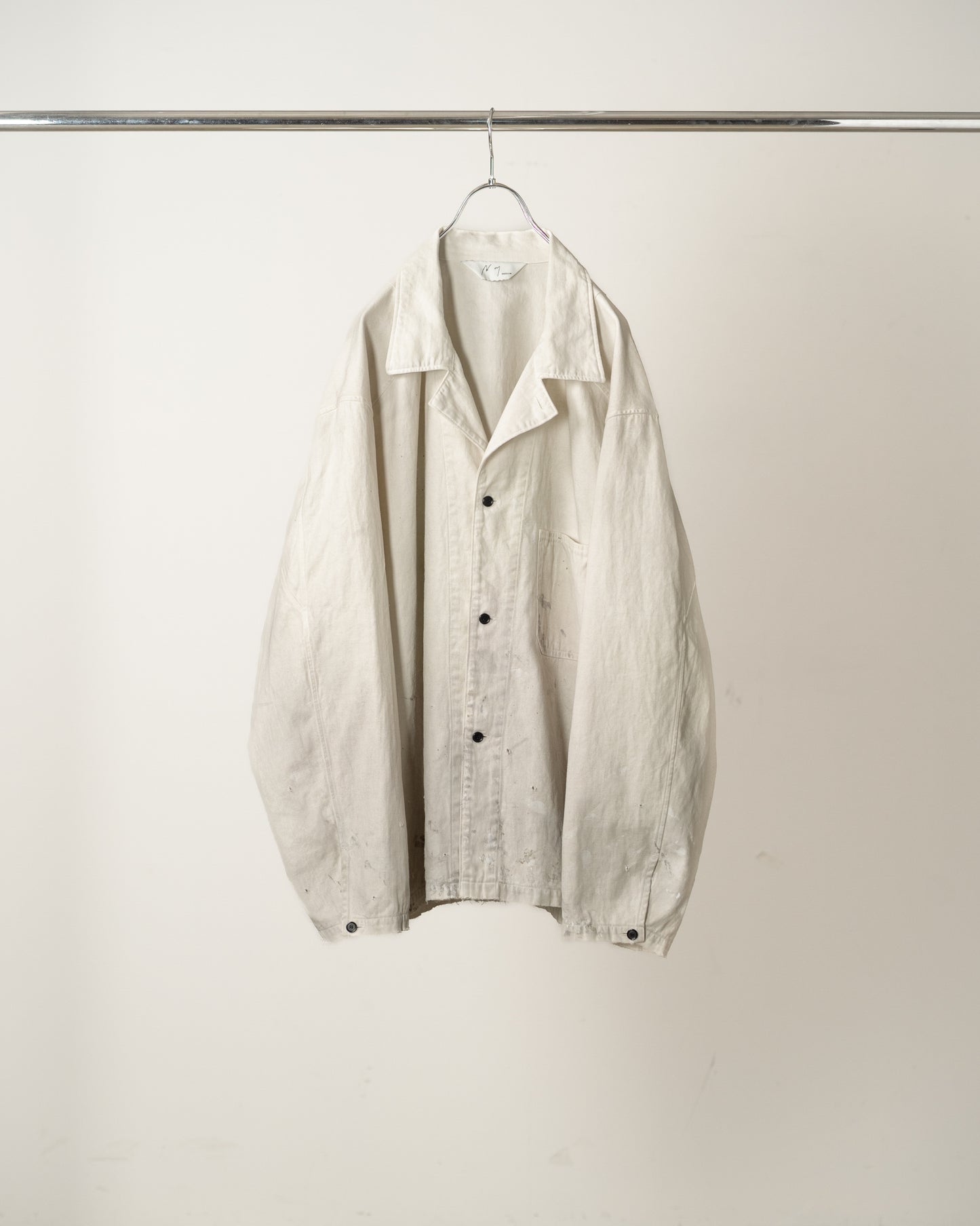 FADED L/C WORK SHIRT(WHITE)
