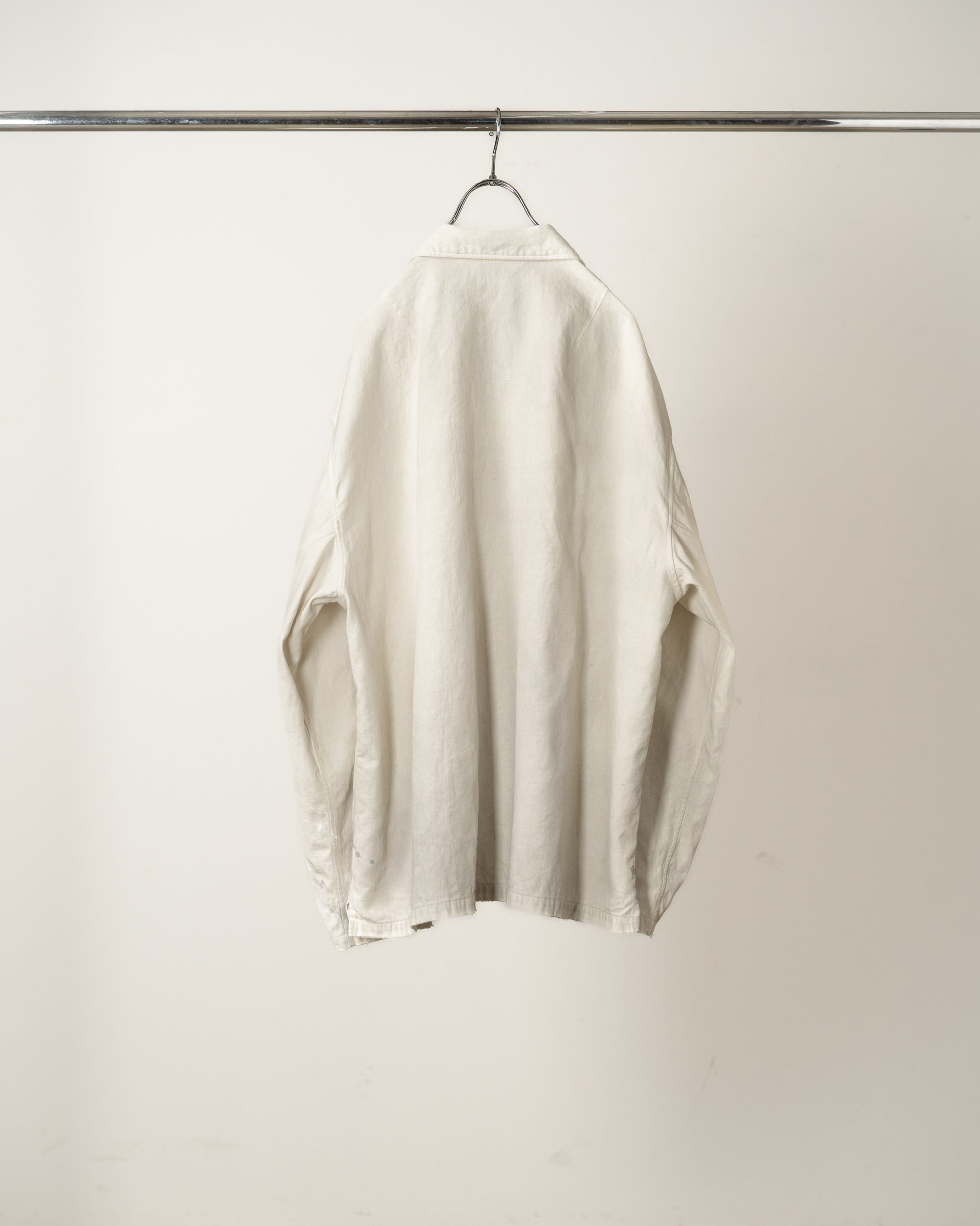 FADED L/C WORK SHIRT(WHITE) – ANCELLM