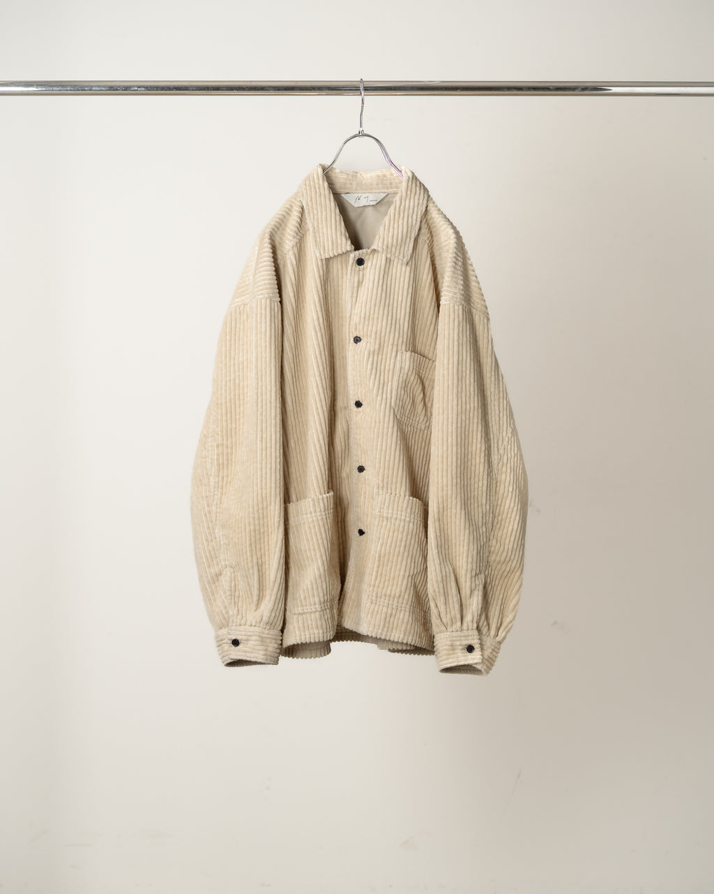 CORDUROY OPEN COLLAR SHIRT(IVORY)
