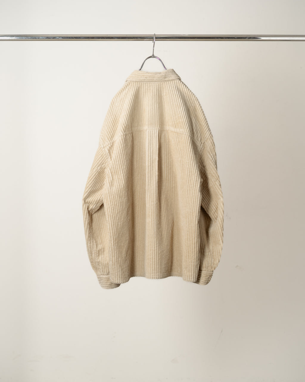 CORDUROY OPEN COLLAR SHIRT(IVORY)