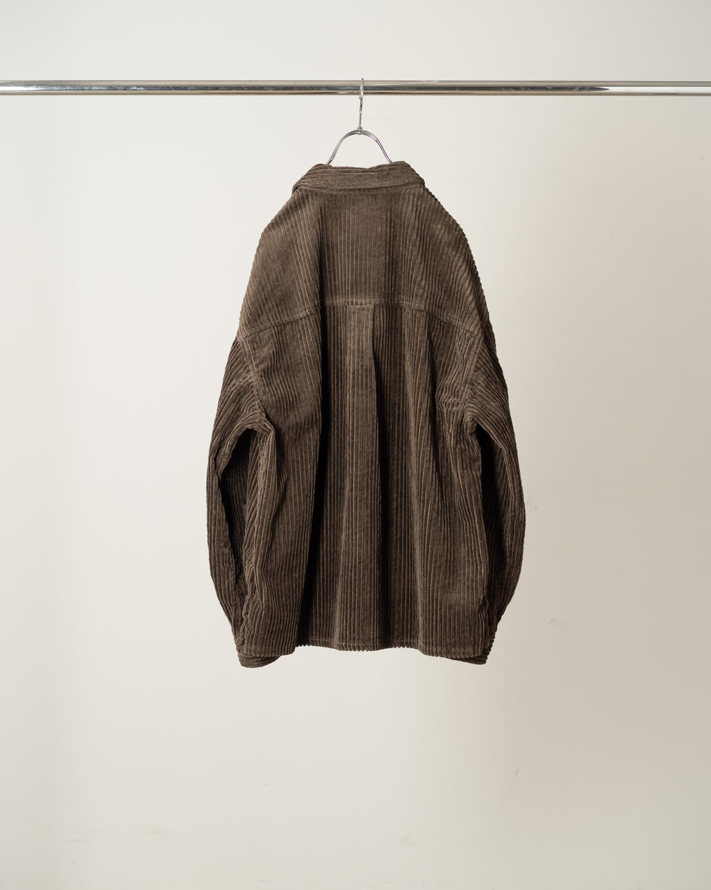 CORDUROY OPEN COLLAR SHIRT(BROWN)