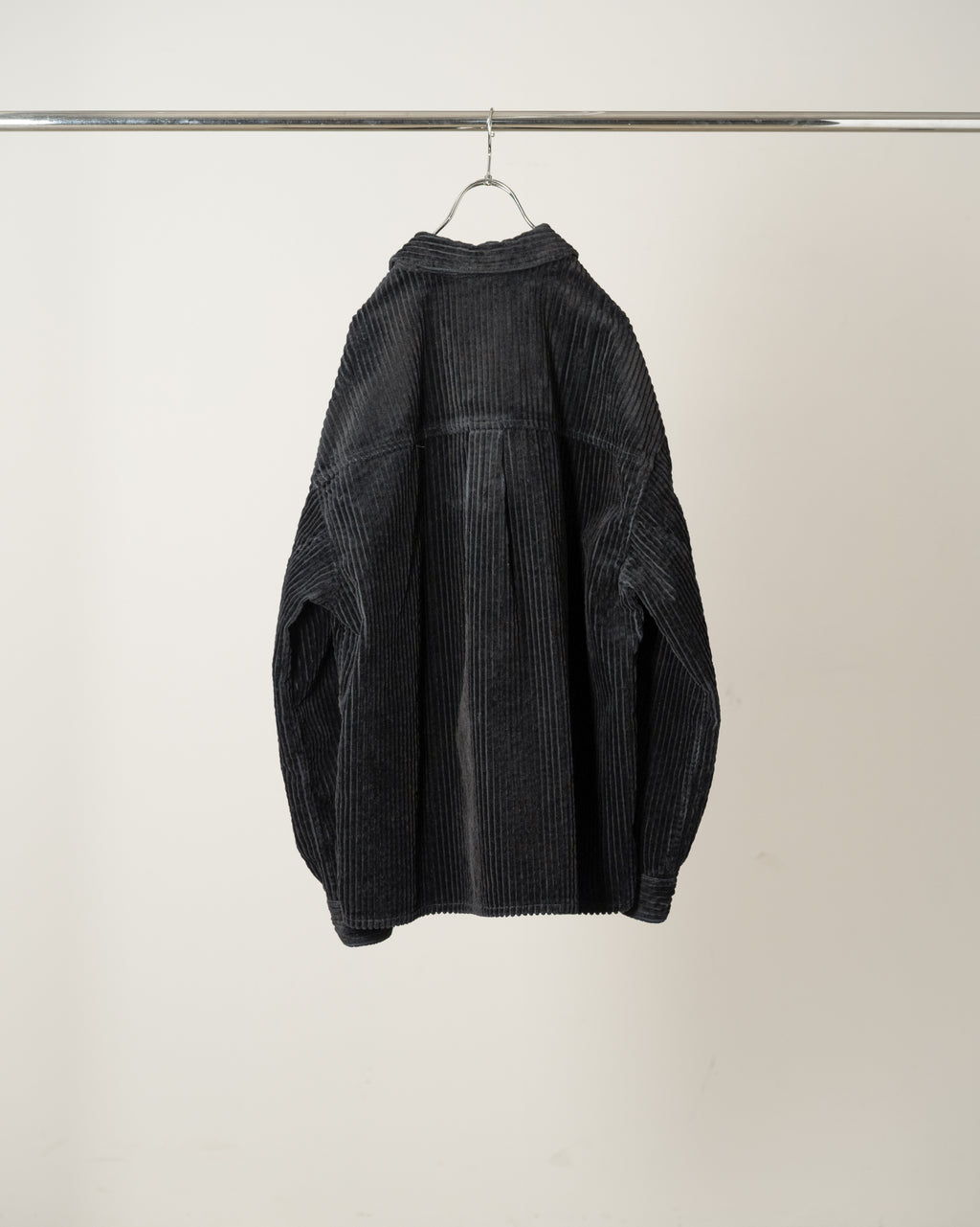 CORDUROY OPEN COLLAR SHIRT(BLACK)