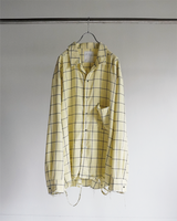 RAYON CHECK CRASH LS SHIRT(CREAM)