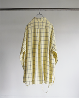 RAYON CHECK CRASH LS SHIRT(CREAM)