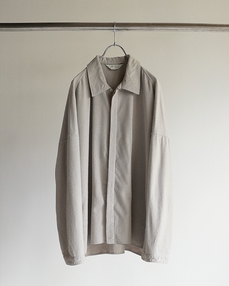 SILK SUEDE DRESS LS SHIRT(BLUEGRAY)