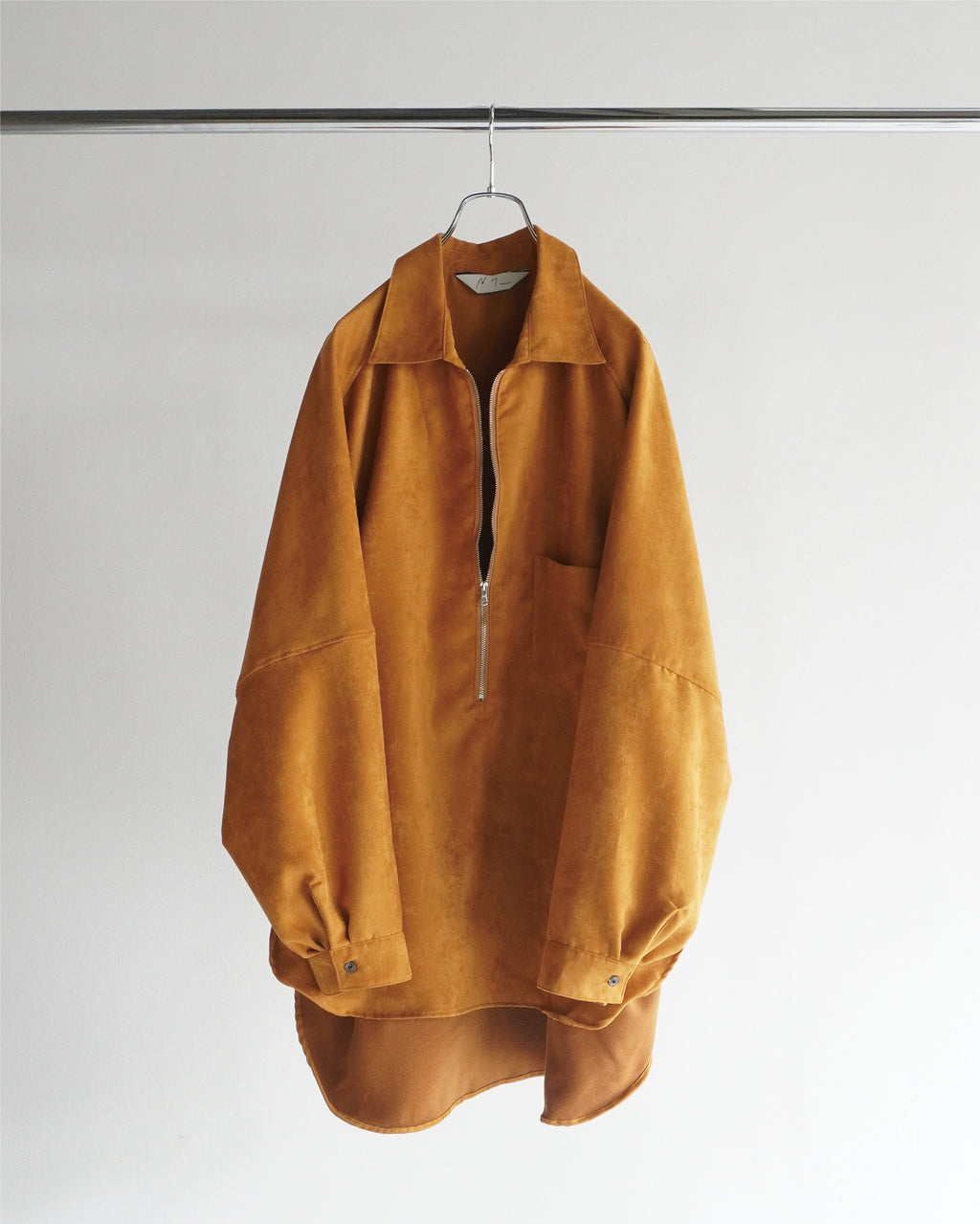 VEGAN LEATHER SKIPPER LONG LS ZIP SHIRT(YELLOW)