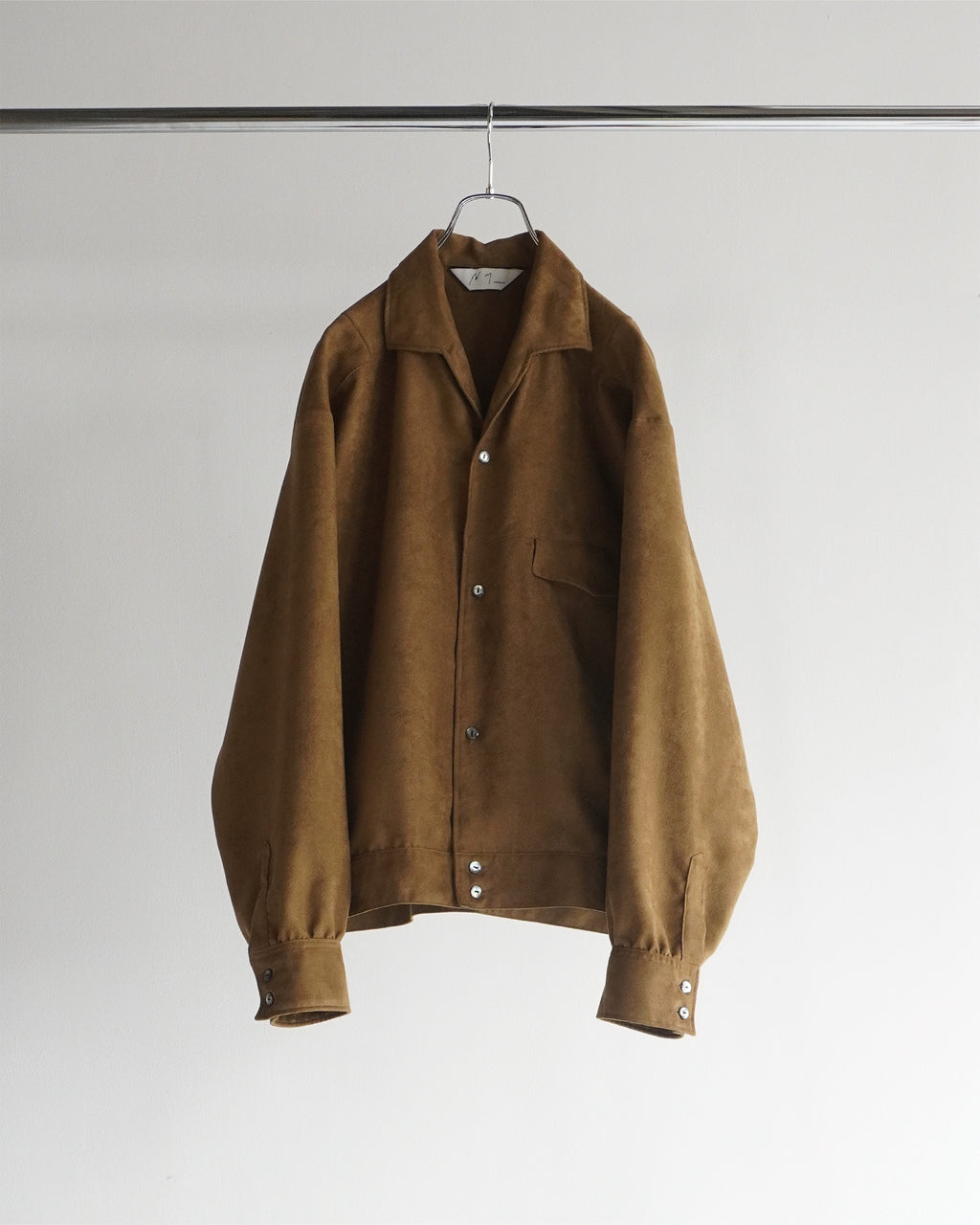 VEGAN SUEDE SHIRT JACKET(KHAKI)