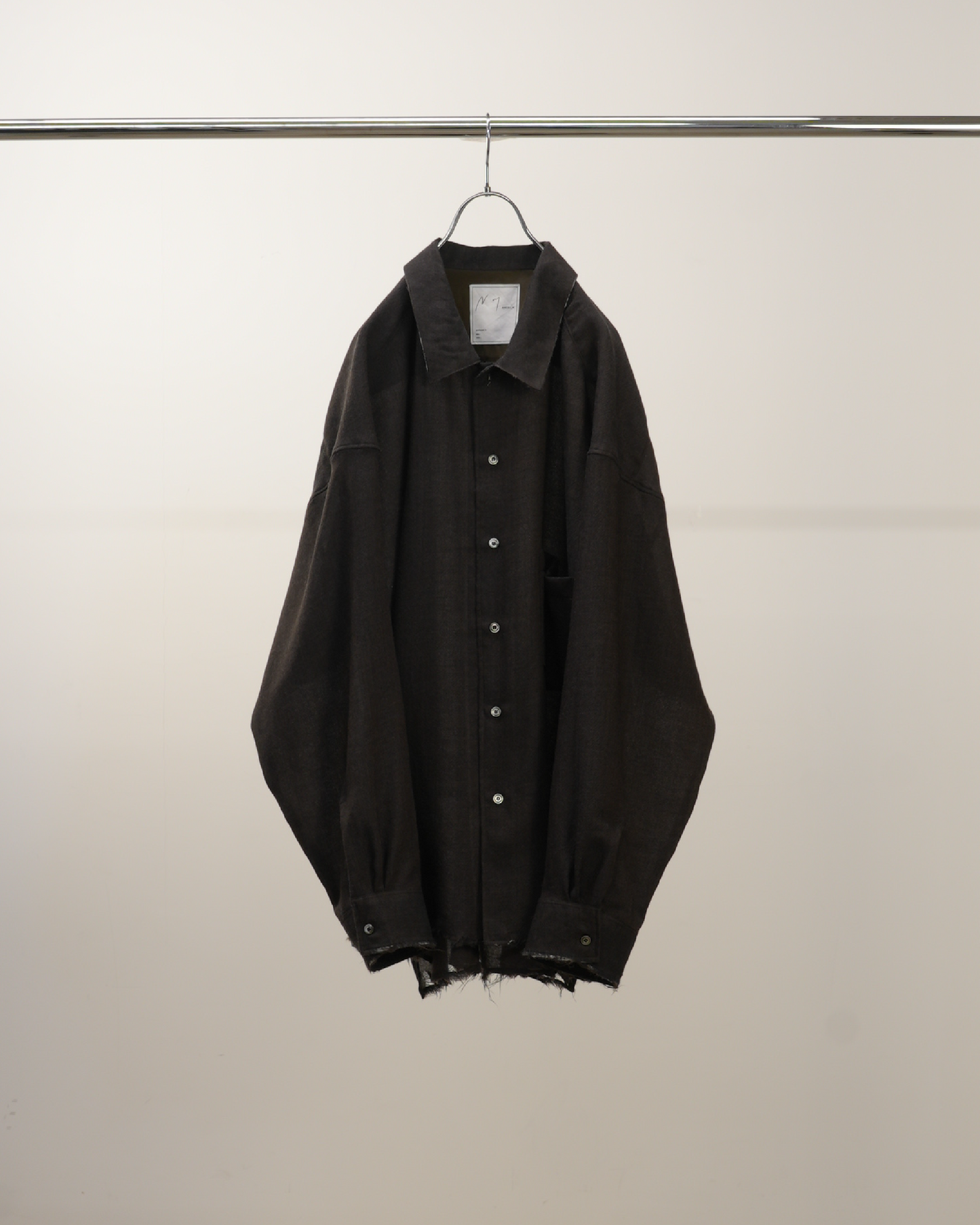 WOOL KERSEY SHIRT(BROWN)