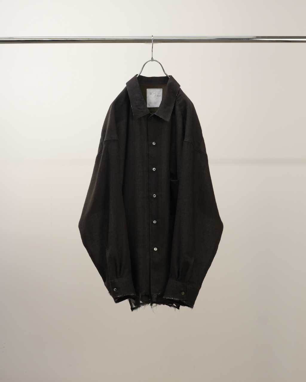 トップス ANCELLM 25AW WOOL KERSEY SHIRT WOOL KERSEY SHIRT(BROWN) – ANCELLM
