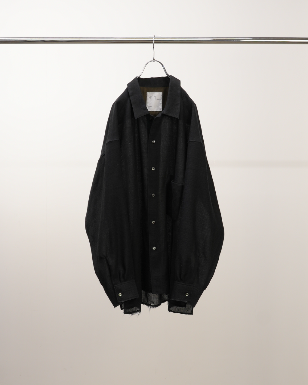 WOOL KERSEY SHIRT(BLACK)