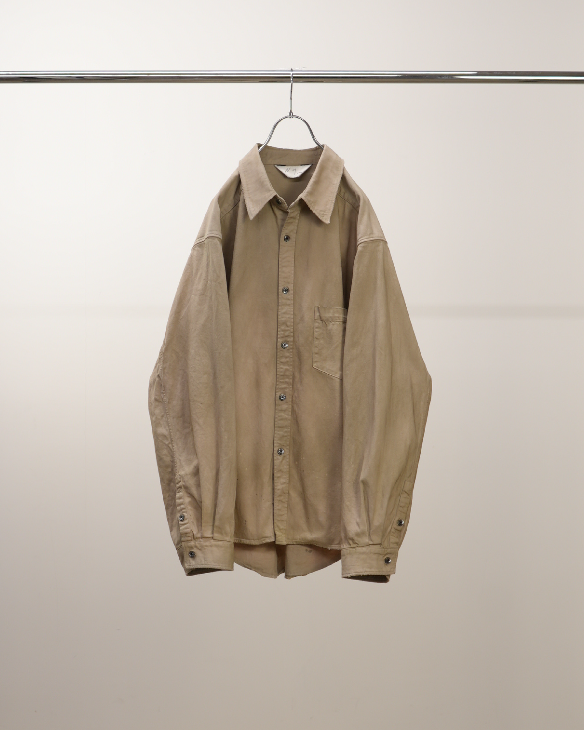 DENIM DRESS SHIRT(SAND) – ANCELLM