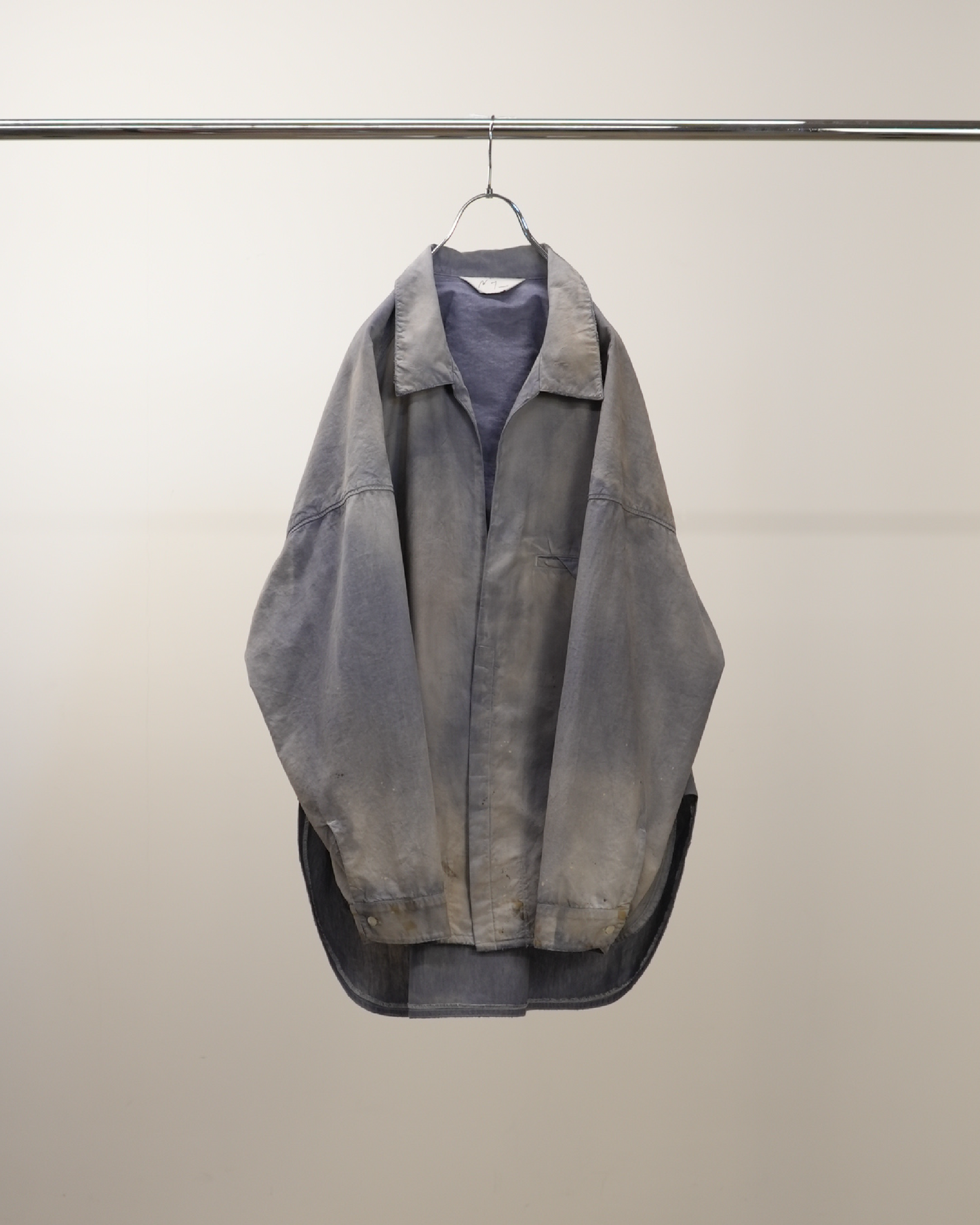 AGING CHAMBRAY LONG SHIRT(DUSKY PURPLE)