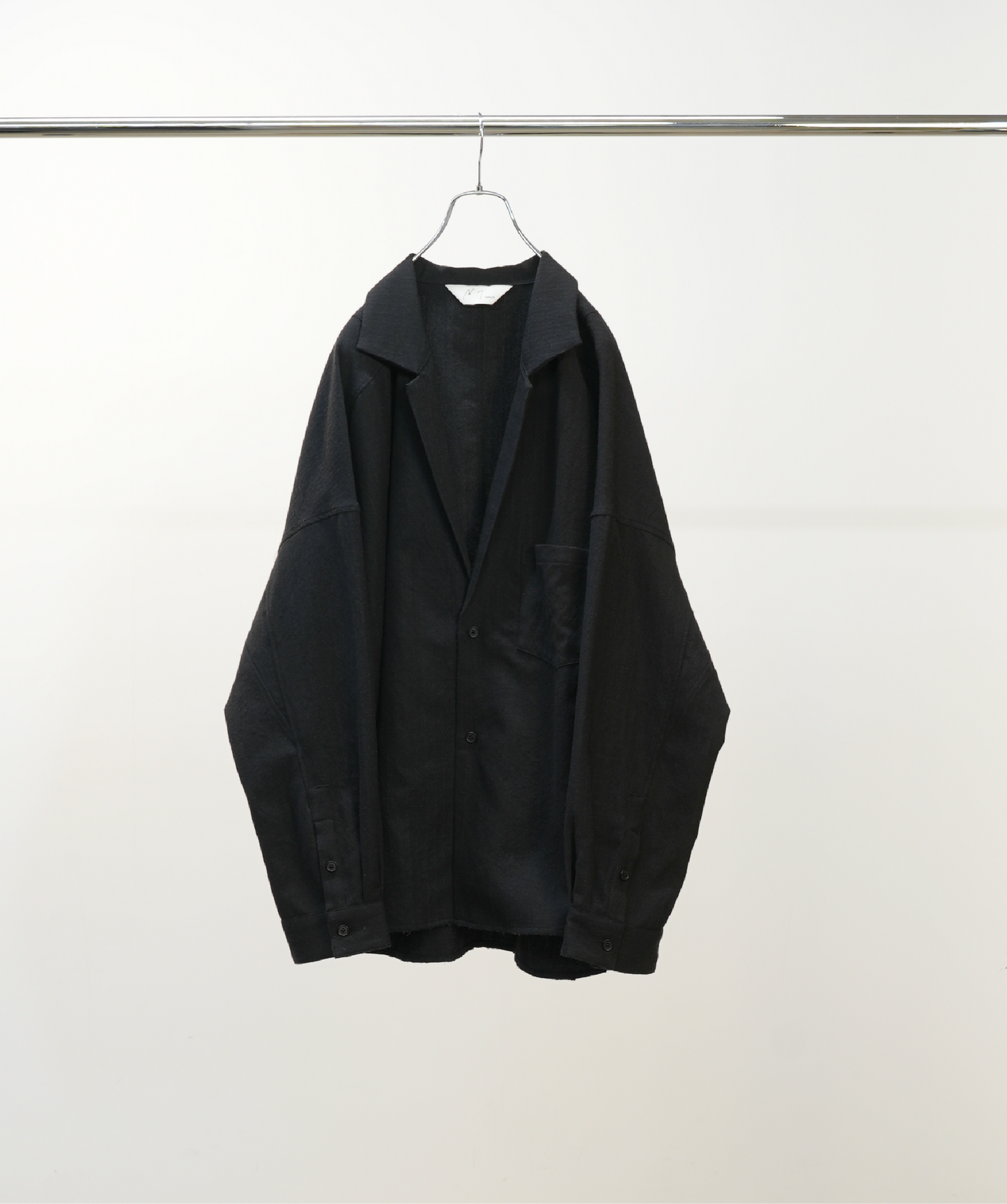 WASH WOOL TAILORED SHIRT(CHARCOAL)