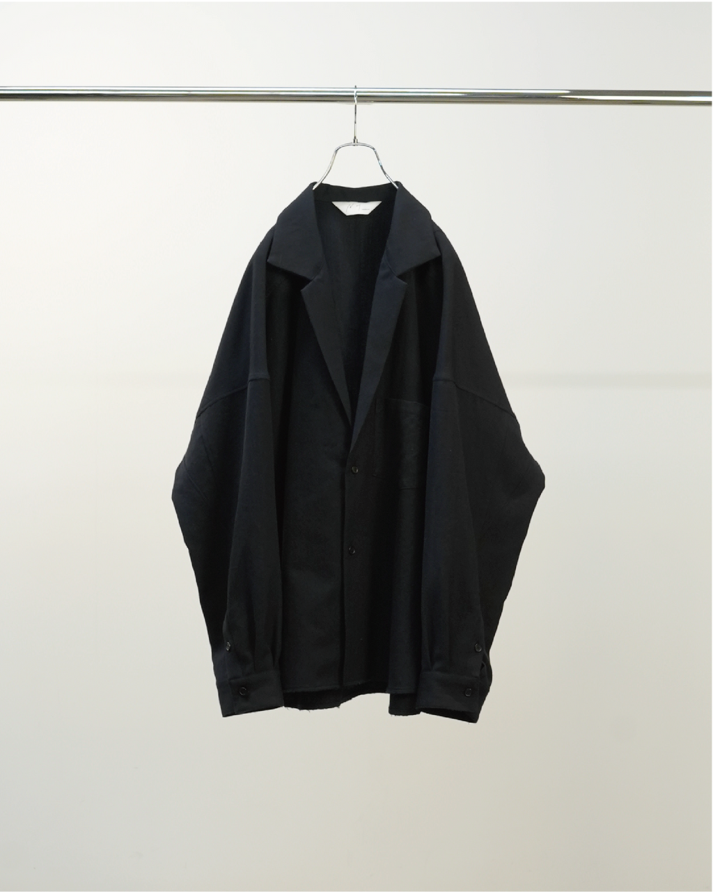 WASH WOOL TAILORED SHIRT(CHARCOAL)
