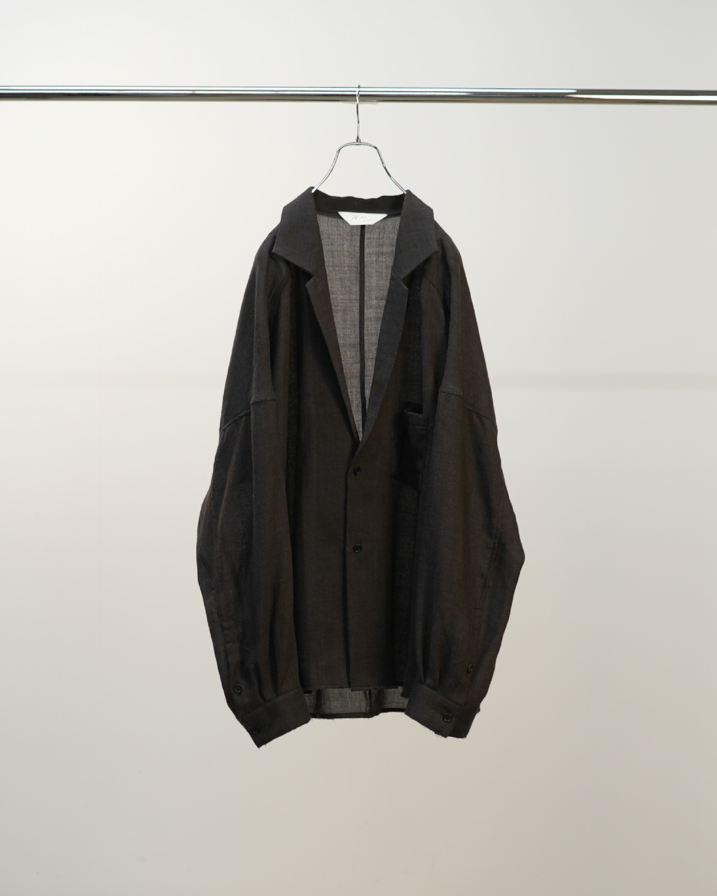トップス ANCELLM 25AW WOOL KERSEY SHIRT ANCELLM | アンセルム WOOL KERSEY SHIRT(BROWN) / ウールカルゼ