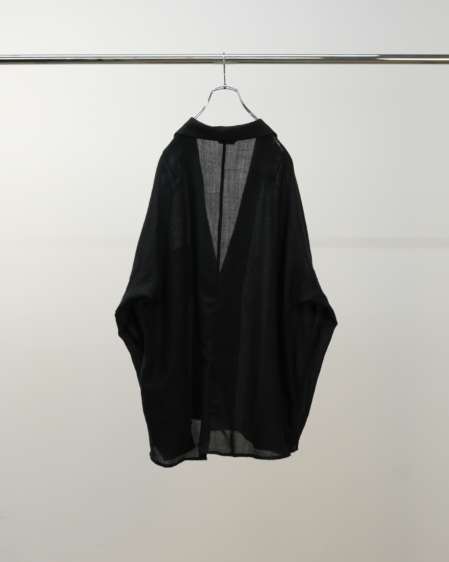 WOOL KERSEY TAILORED SHIRT(BLACK)