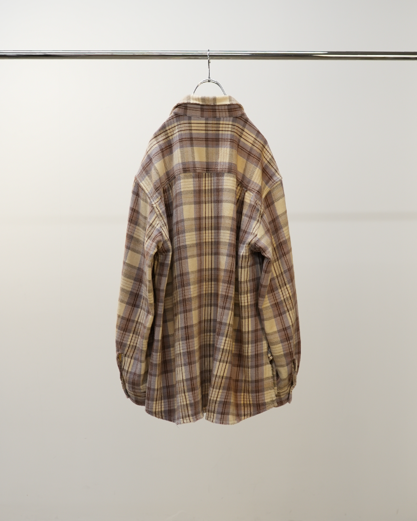 NEL CHECK OVER WORK SHIRT(IVORY)