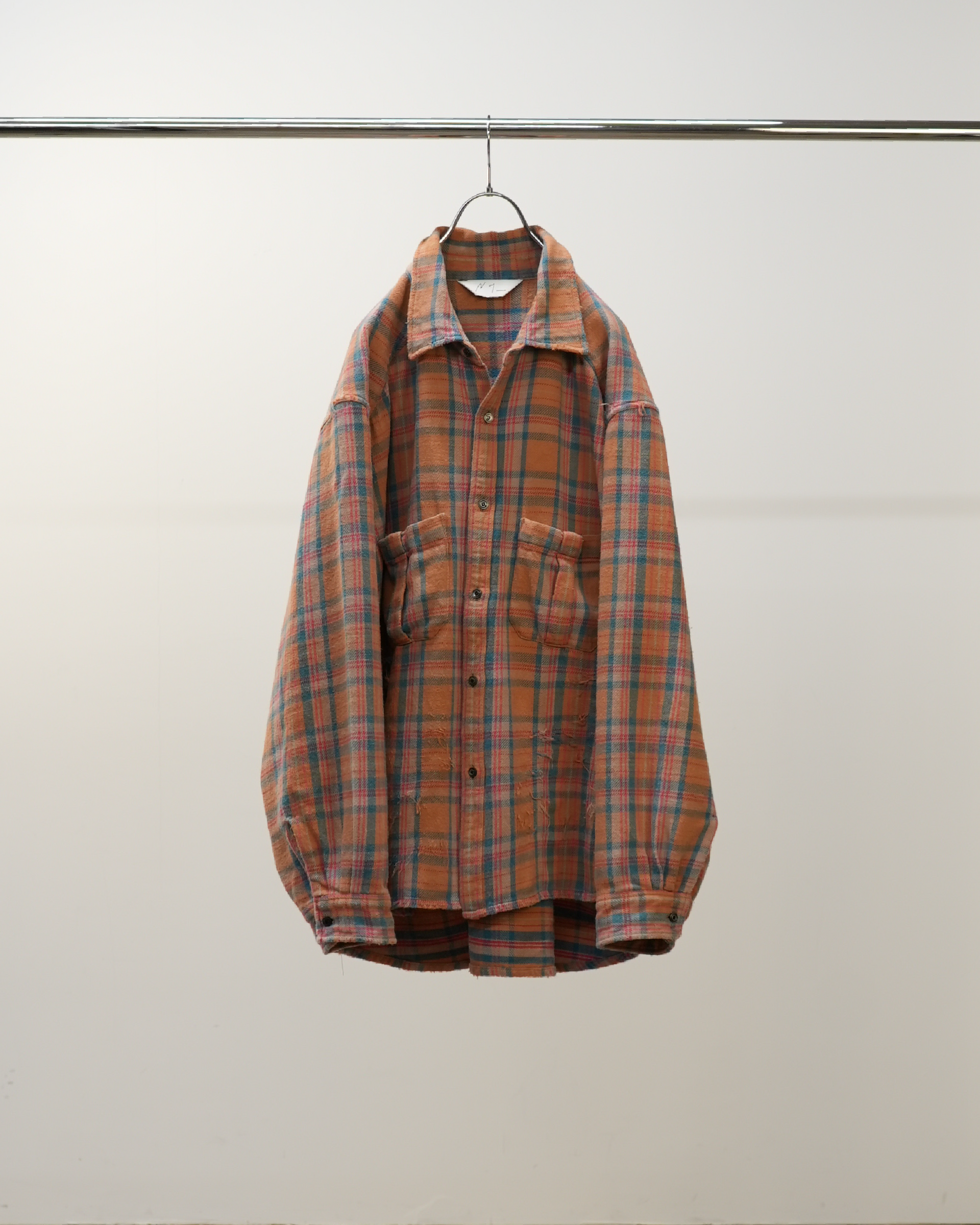 ANCELLM / ネルシャツ/2/コットン/ANC-SH74-A NEL CHECK OVER WORK SHIRT(CAMEL) – ANCELLM
