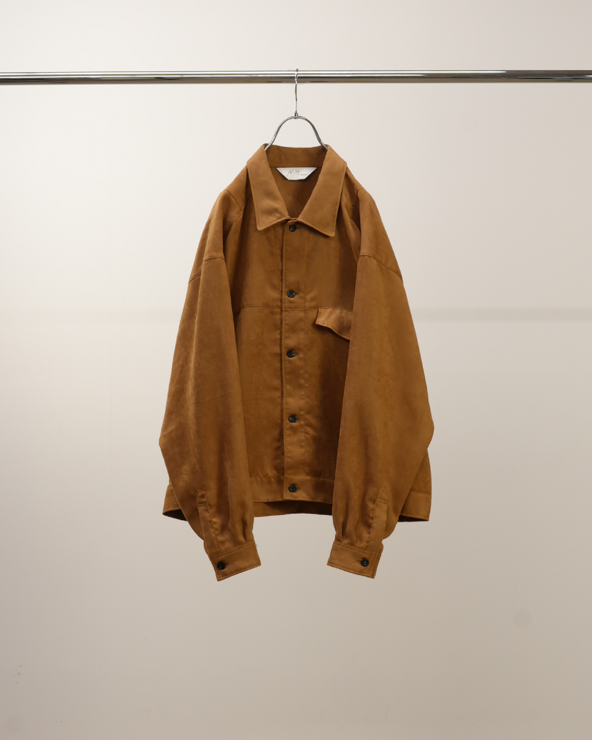 VEGAN SUEDE WORK SHIRT BLOUSON(BROWN) – ANCELLM VEGAN SUEDE WORK SHIRT BLOUSON(BROWN) – ANCELLM