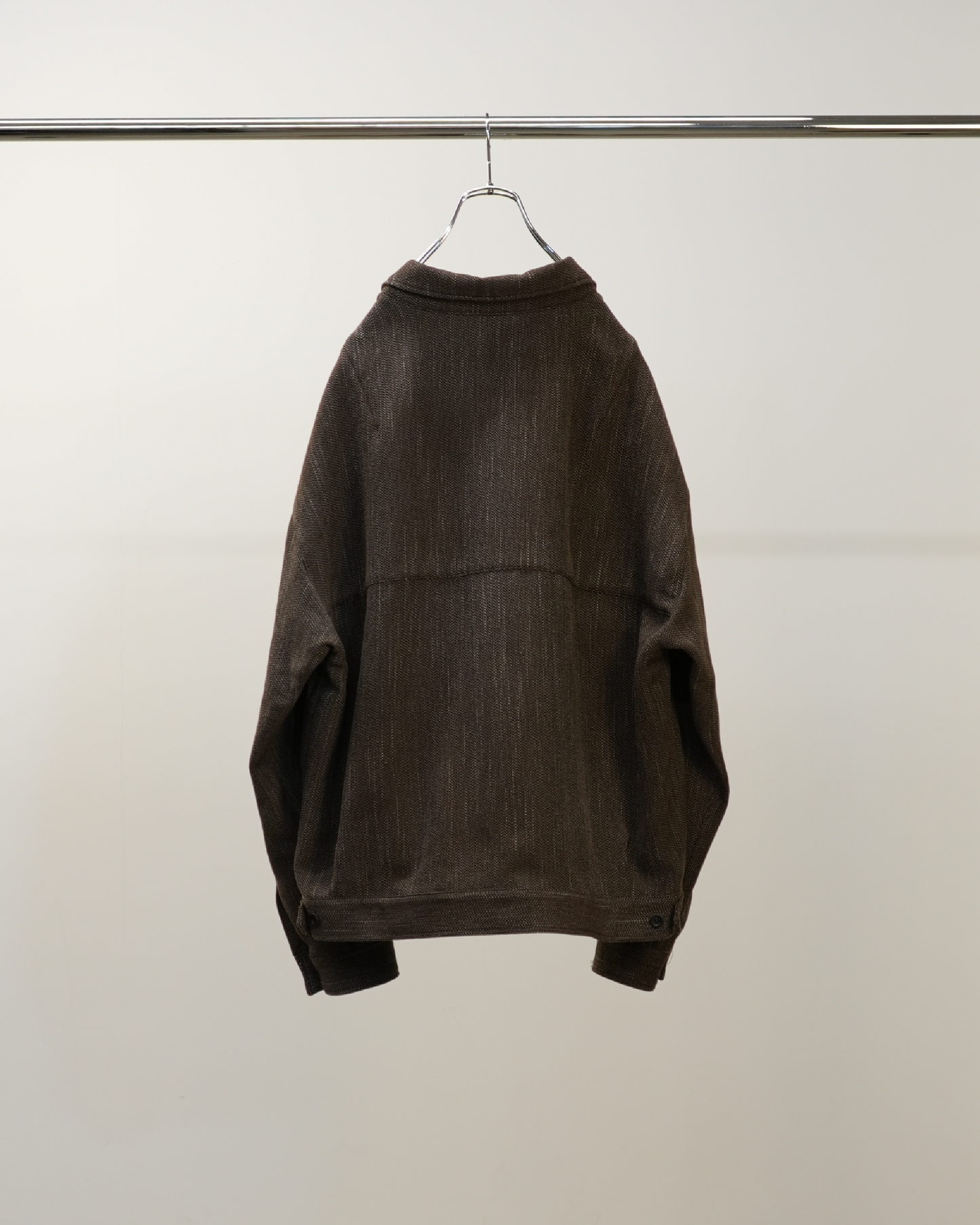 MELANGE WOOL WORK SHIRT BLOUSON(BROWN)