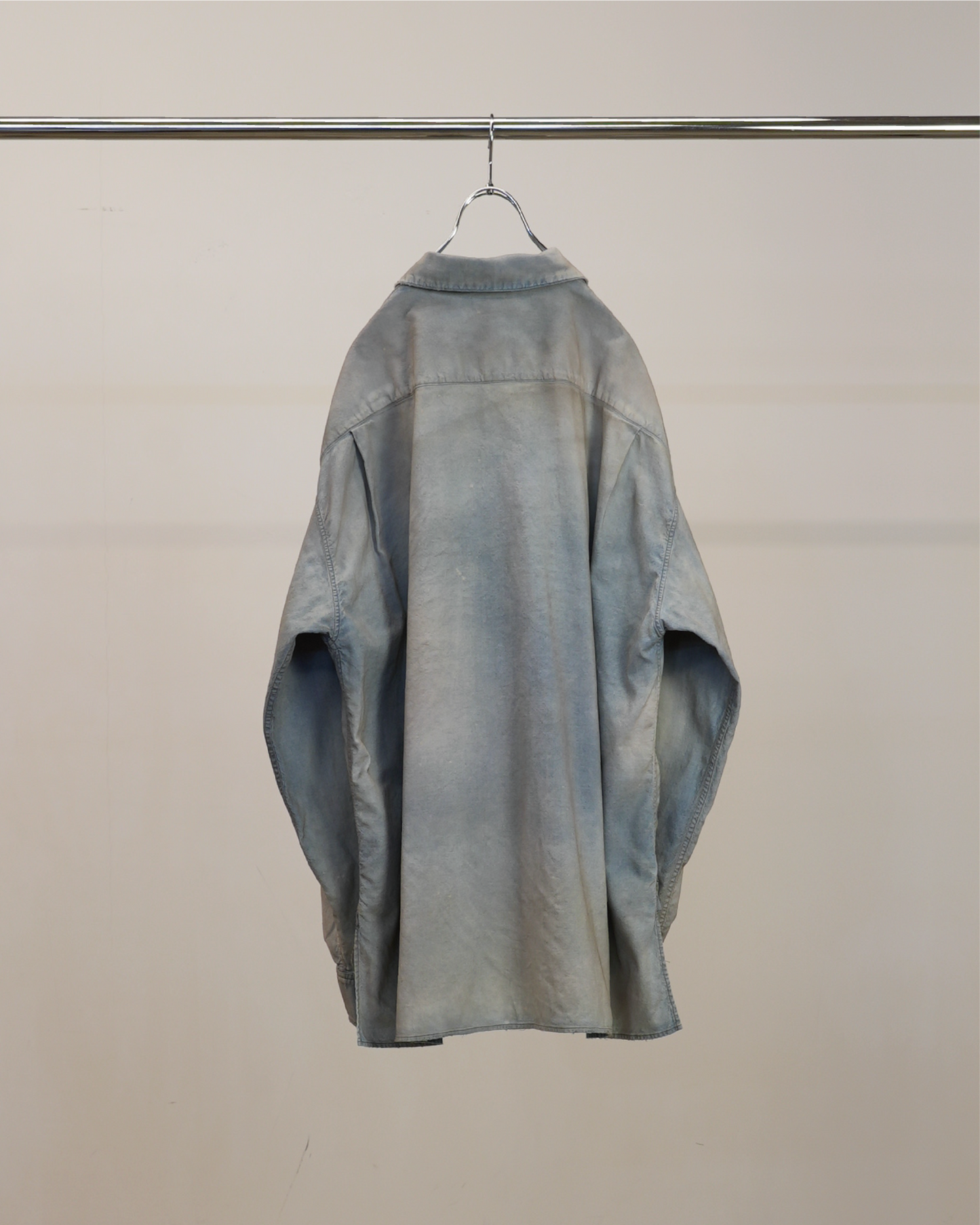 BRUSHSTROKE AGING SHIRT(INDIGO) – ANCELLM