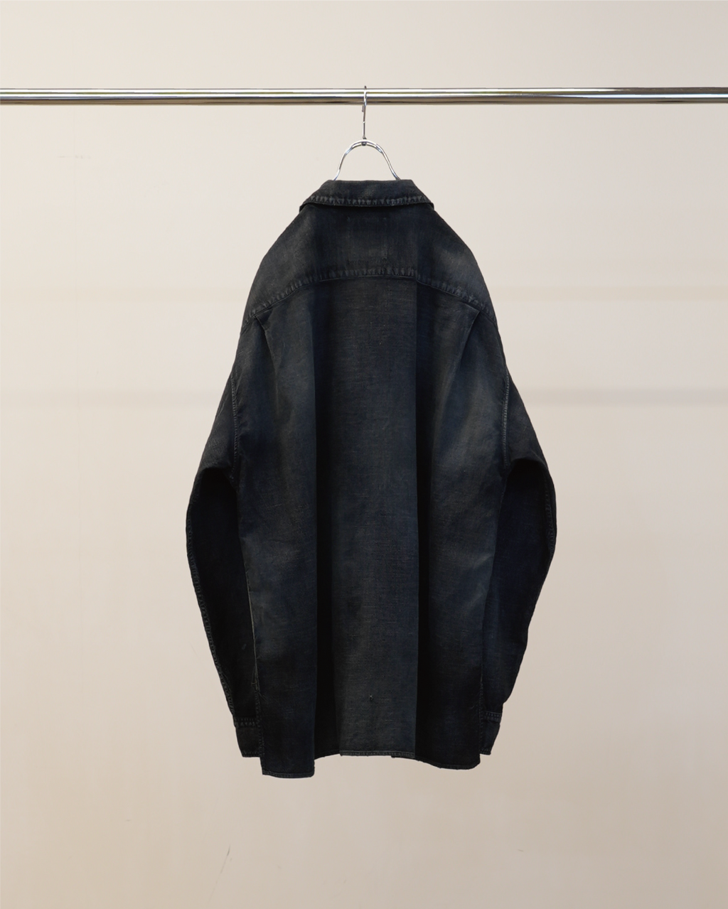 ANCELLM BRUSHSTROKE AGING SHIRT サイズ2 BRUSHSTROKE AGING SHIRT(BLACK) – ANCELLM