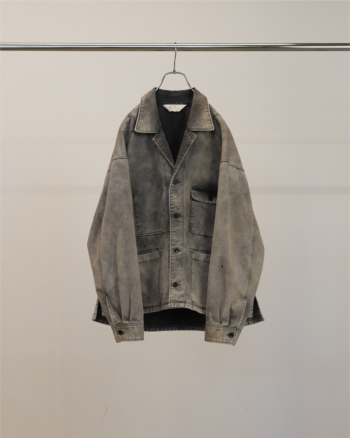 CHINO SHIRT JACKET(BLACK)