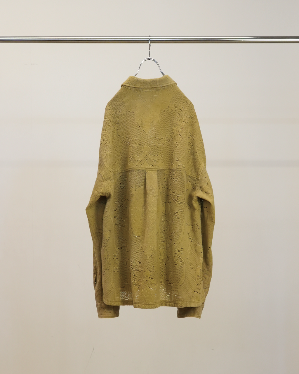 AGING LACE WORK SHIRT(MUSTARD)