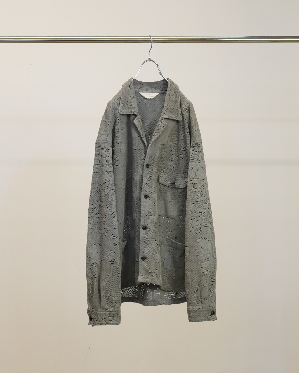 AGING LACE WORK SHIRT(GRAY)