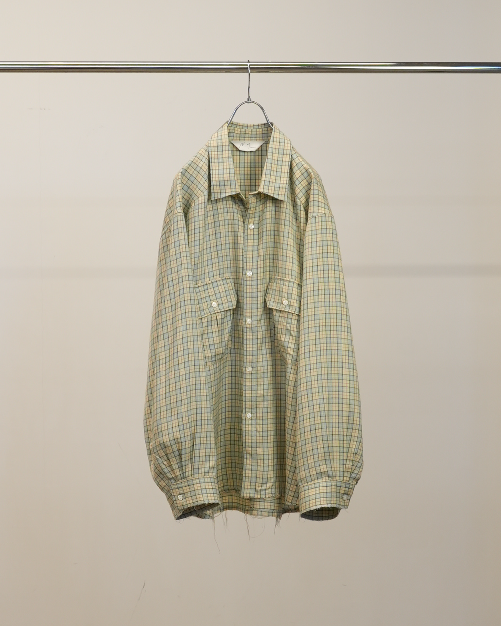 NEL CHECK OVER WORK SHIRT(CREAM) – ANCELLM