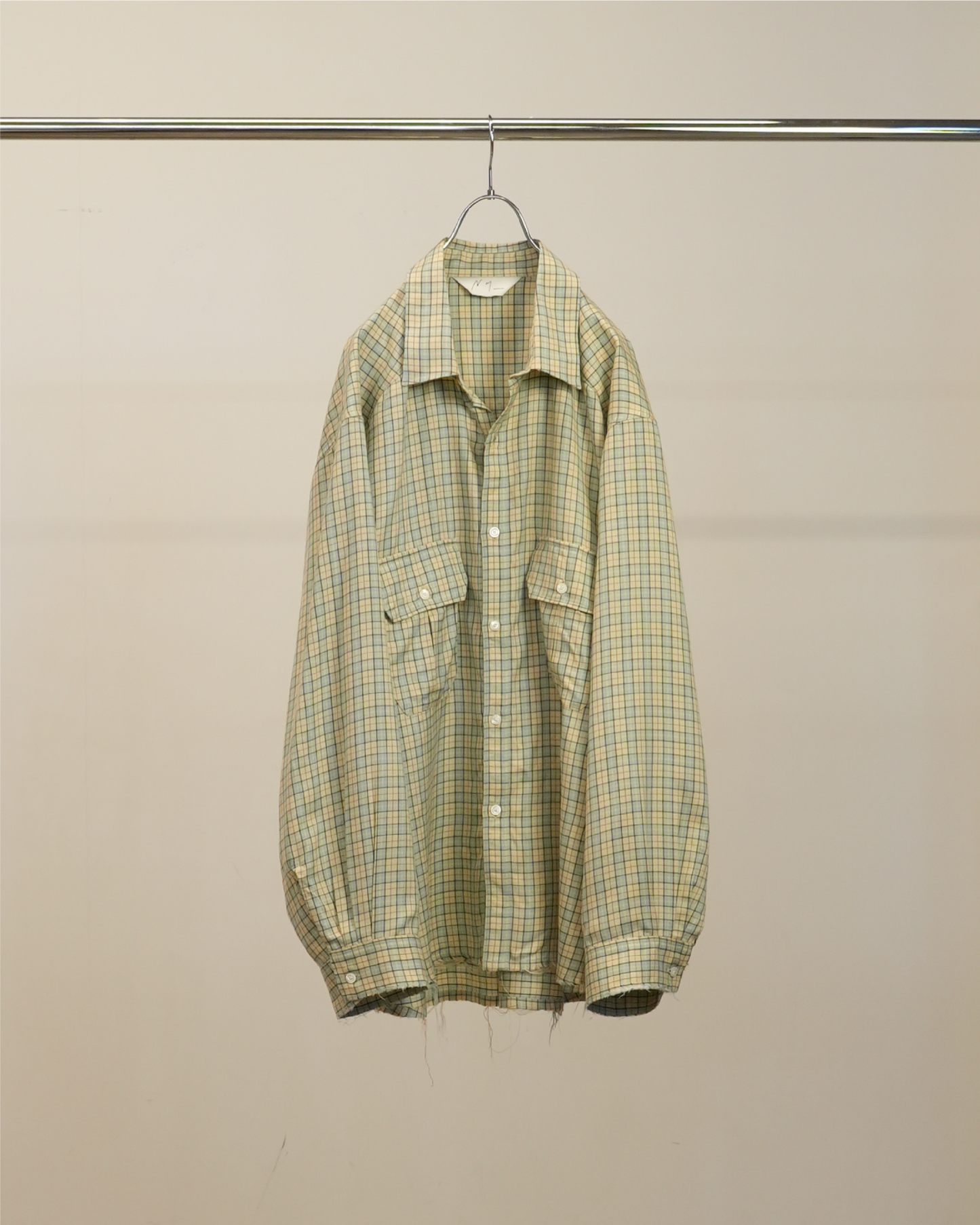 NEL CHECK OVER WORK SHIRT(CREAM)