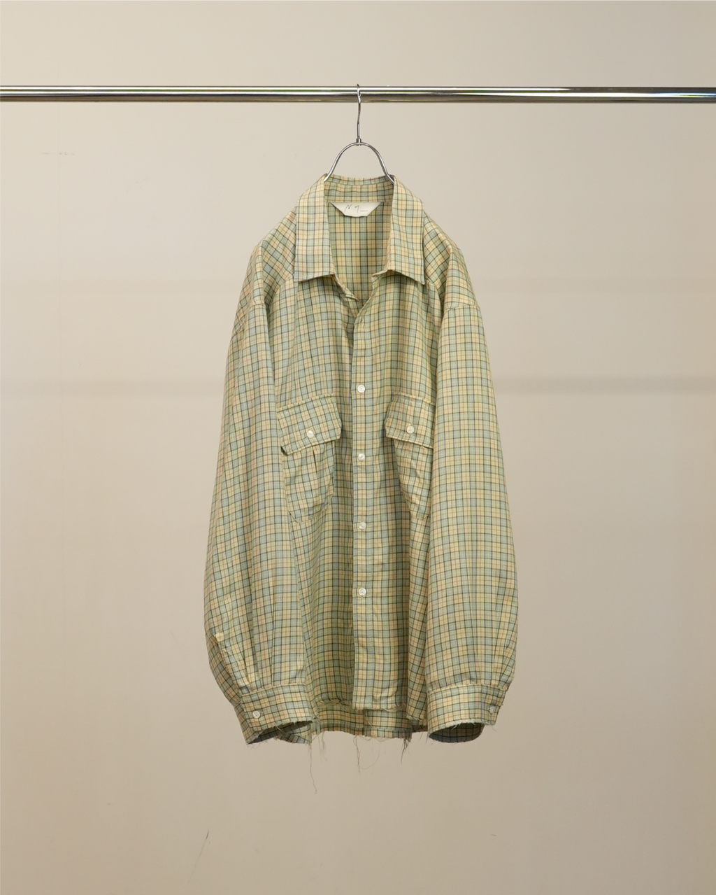 sheller handmade check ensemble 新品 NEL CHECK HOODIE SHIRT(IVORY) – ANCELLM