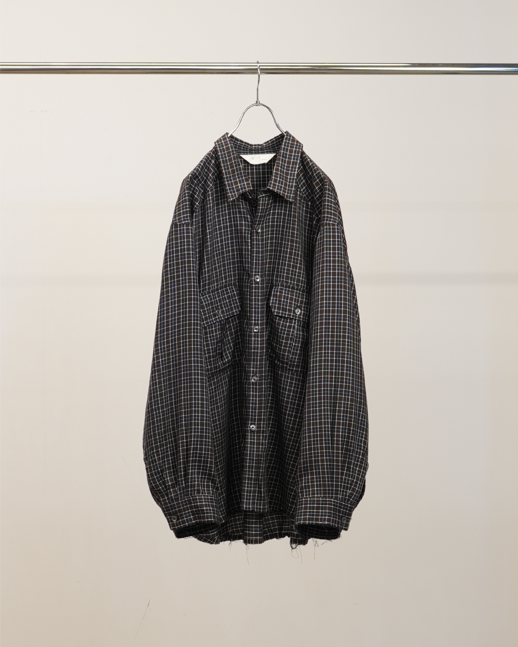 NEL CHECK OVER WORK SHIRT(NAVY)