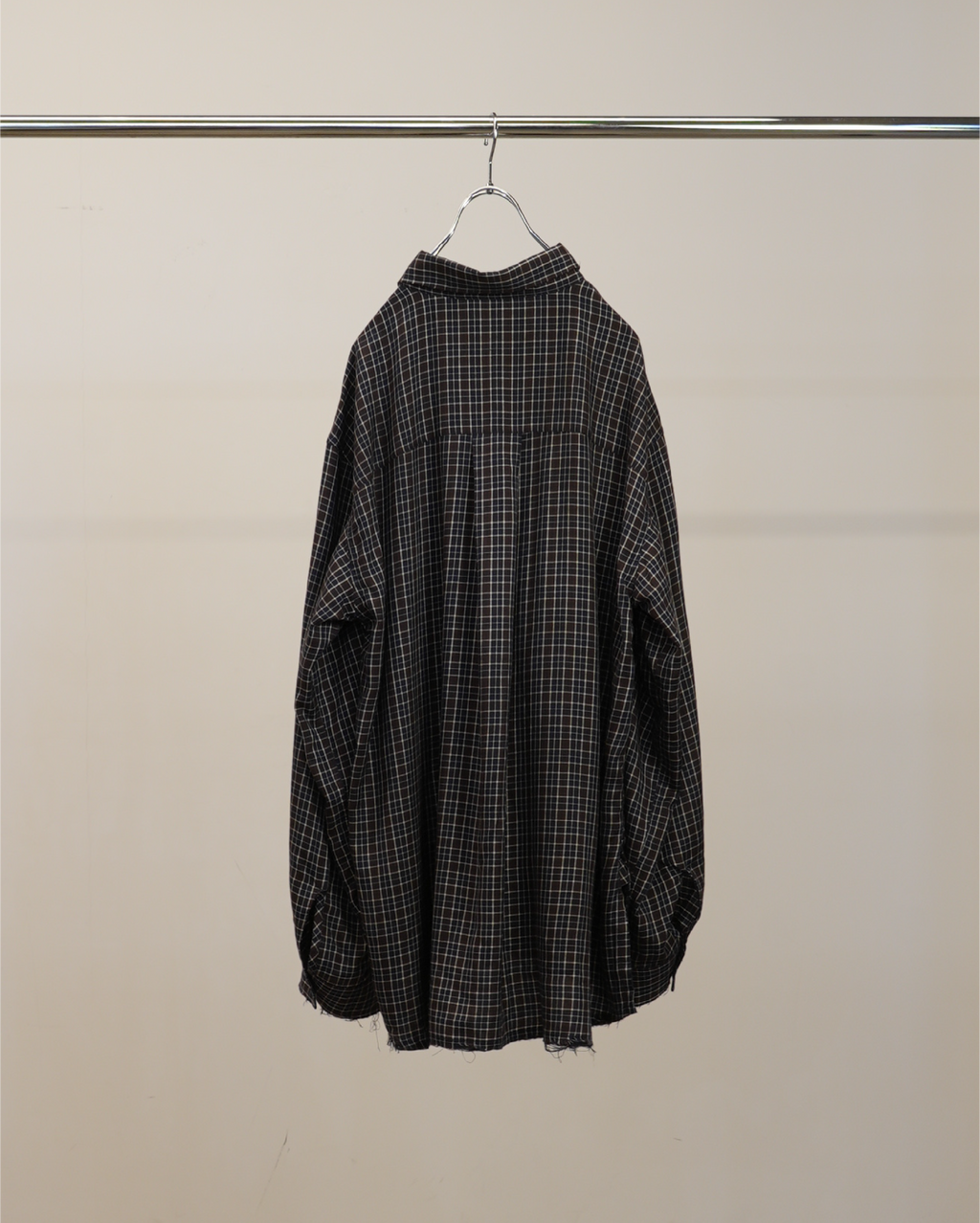 NEL CHECK OVER WORK SHIRT(NAVY)