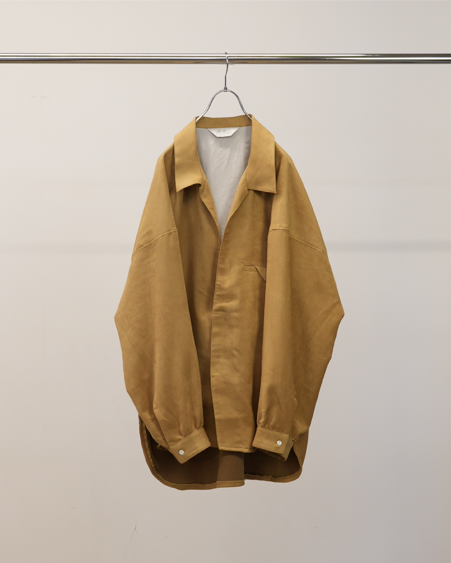 VEGAN SUEDE LONG SHIRT(YELLOW)