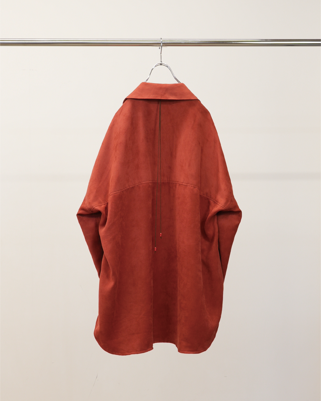 VEGAN SUEDE LONG SHIRT(RED)