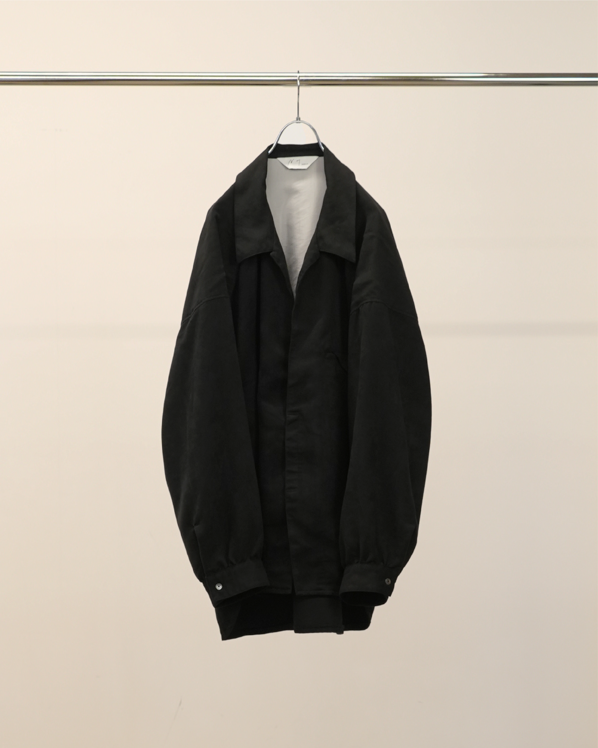VEGAN SUEDE LONG SHIRT(BLACK) – ANCELLM