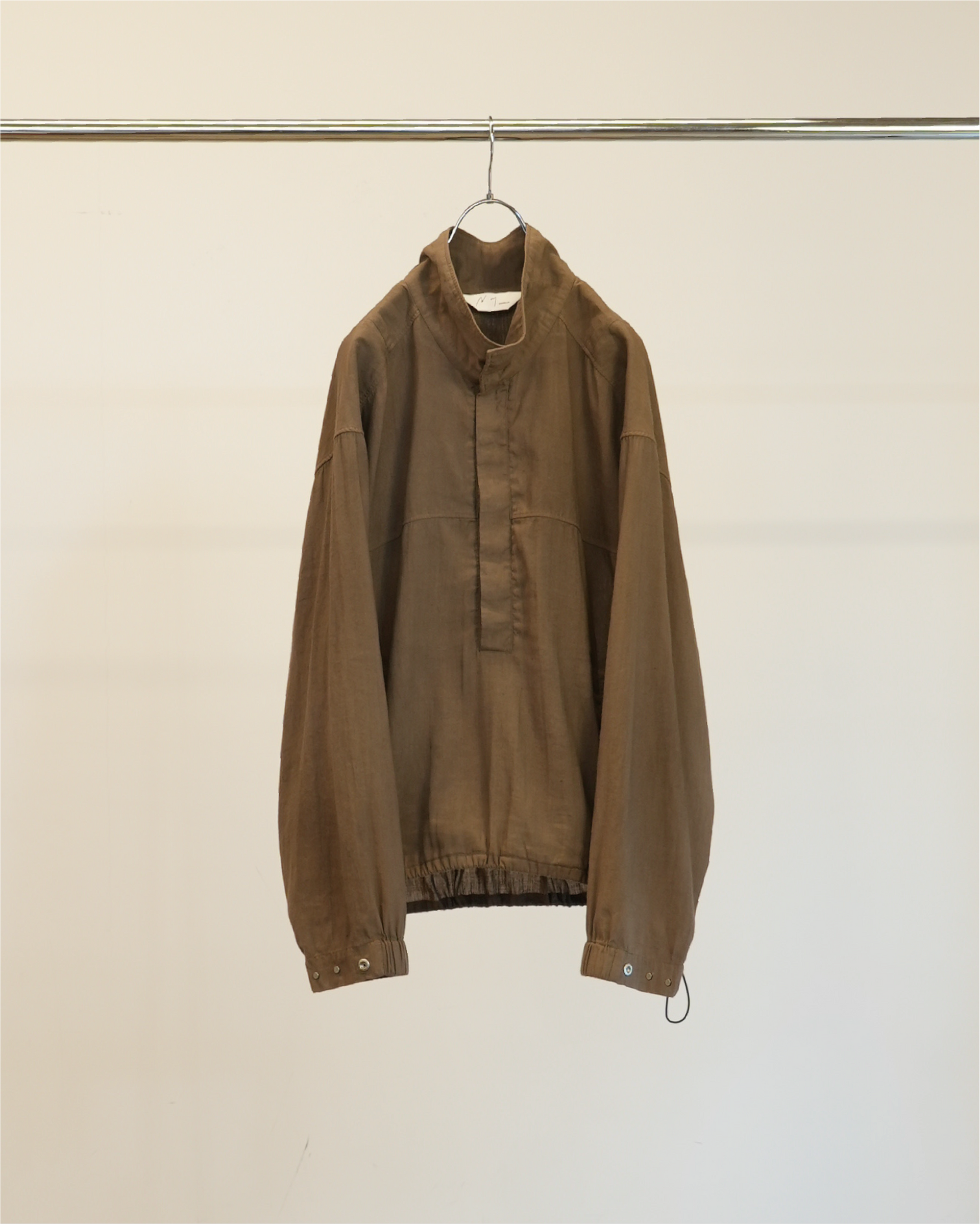 参考定価約31900円 ANCELLM LINEN PULLOVER SHIRT L/N PULLOVER SHIRT(BROWN) – ANCELLM