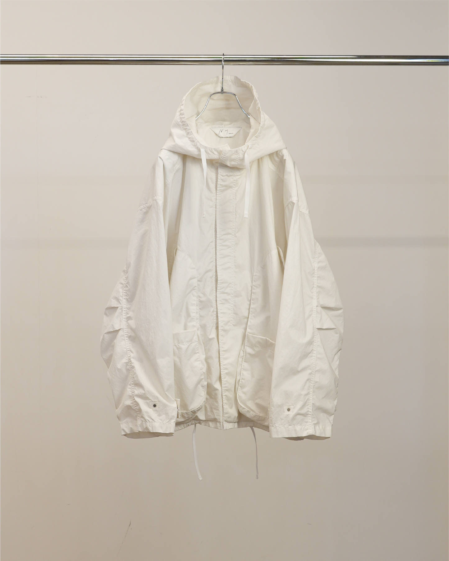 HOODED FIELD SHIRT JACKET(WHITE)