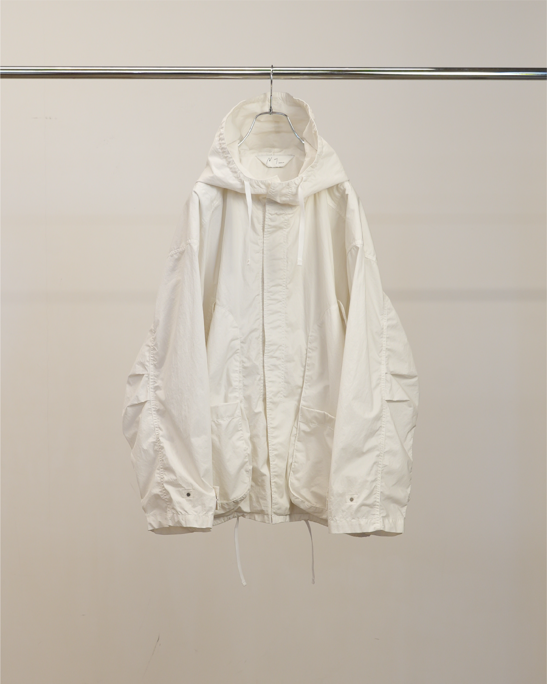 HOODED FIELD SHIRT JACKET(WHITE) – ANCELLM