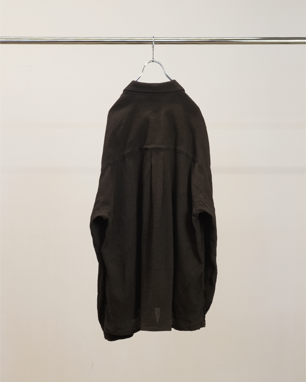CREPE SHIRT JACKET(BROWN) – ANCELLM