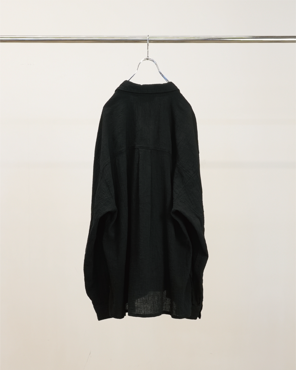 CREPE SHIRT JACKET(BLACK) – ANCELLM