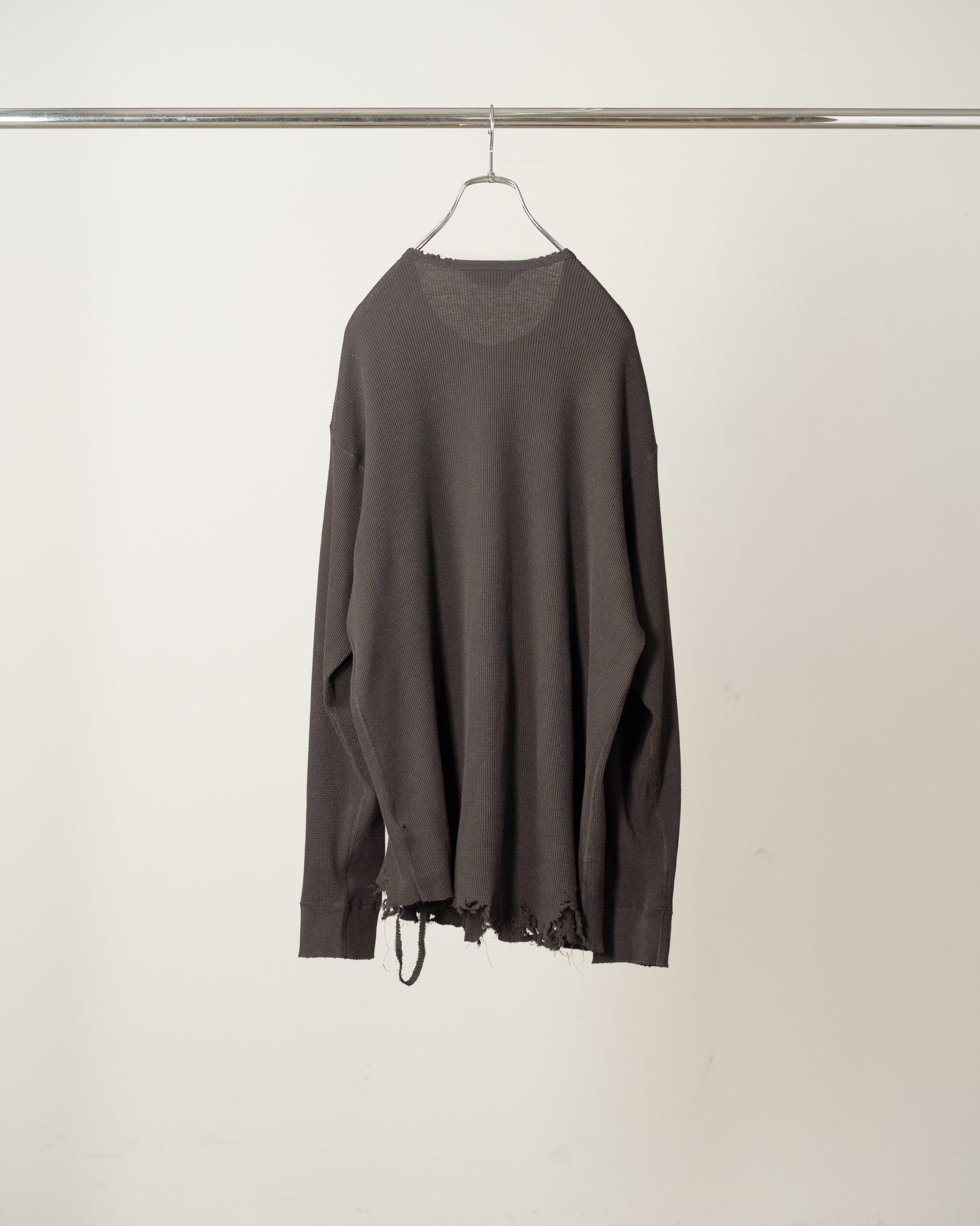 S*_様 ANCELLM DAMAGE WAFFLE CREW LS T-SHI DAMAGE WAFFLE CREW LS(D.BROWN) – ANCELLM