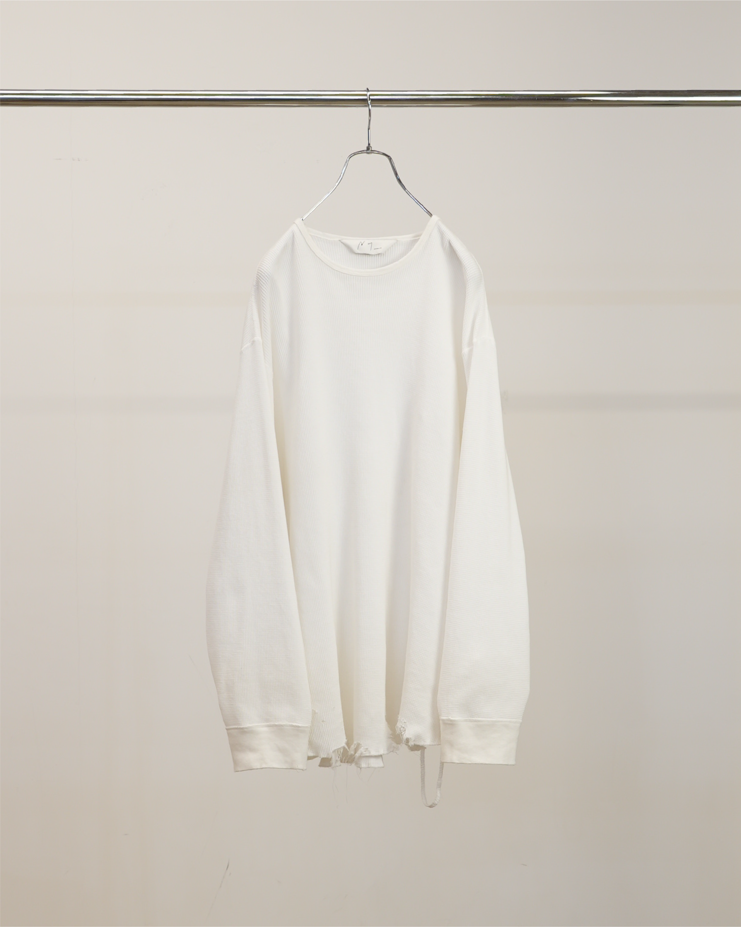人気純正品 ANCELLM DAMAGE WAFFLE CREW LS T-SHIRT 【公式通販】