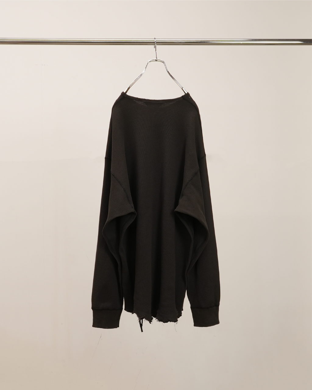 DAMAGE WAFFLE CREW LS(D.BROWN)