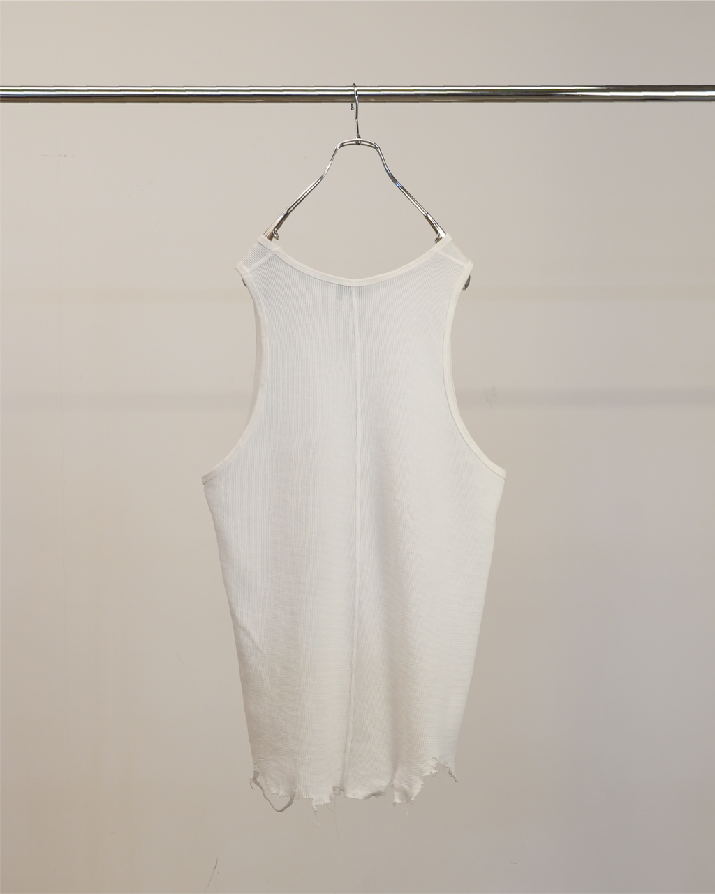 DAMAGE WAFFLE TANK(WHITE) – ANCELLM DAMAGE WAFFLE TANK(WHITE) – ANCELLM