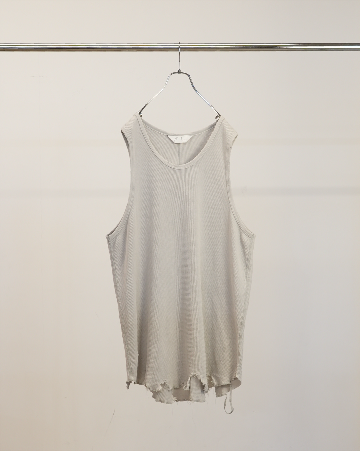 トップス ANCELLM DAMAGE WAFFLE TANK GREIGE size 2 DAMAGE WAFFLE TANK(GREIGE) – ANCELLM