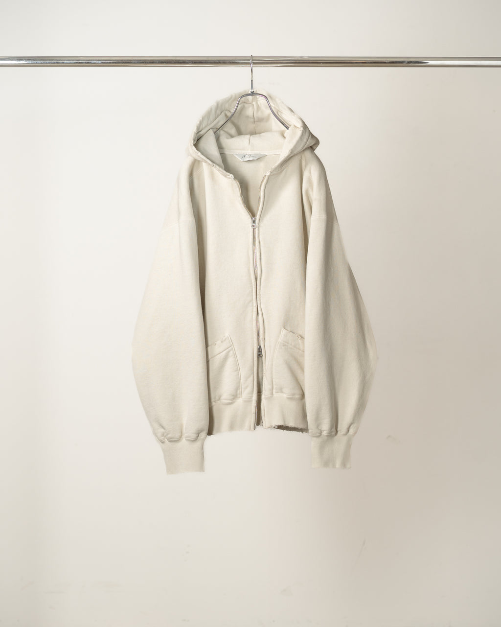 ZIP UP HOODIE(G.WHITE)