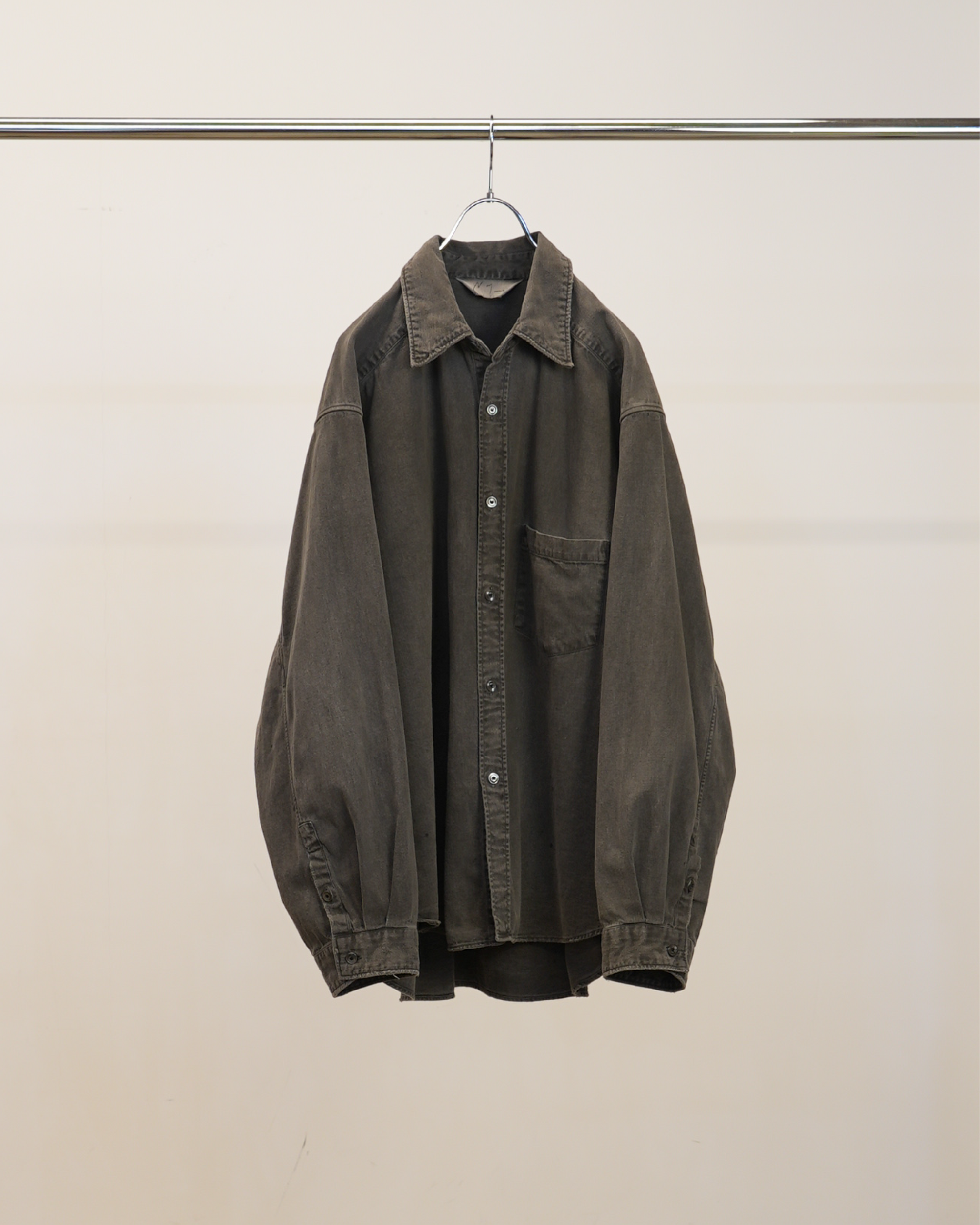 DENIM DRESS SHIRT(BLACK) – ANCELLM