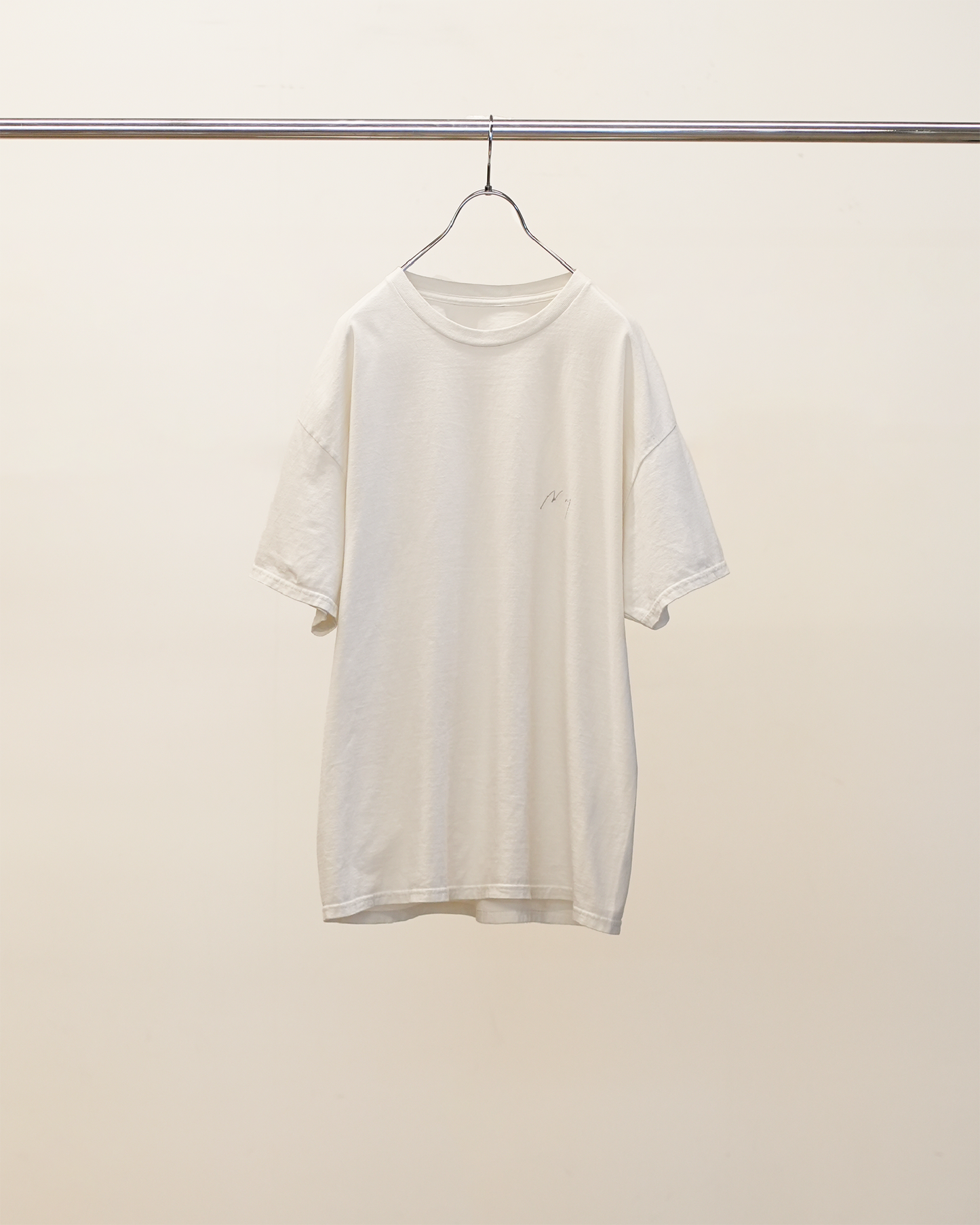 DYED EMBROIDERY T-SHIRT(WHITE)